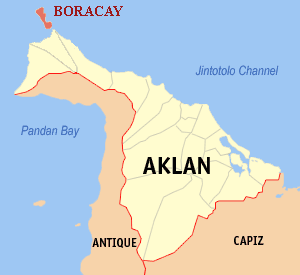 Карта острова Боракай, Провинция Аклан, Филиппины