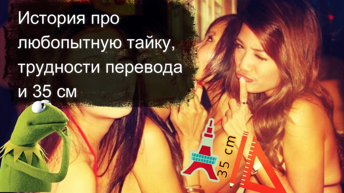 История про любопытную тайку, трудности перевода и 35 см История про любопытную тайку, трудности перевода и 35 см