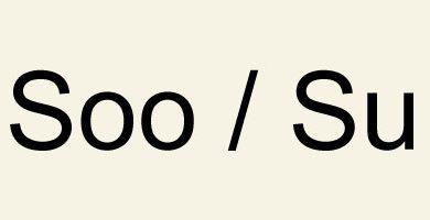 Слог Soo/Su / 수 / Су