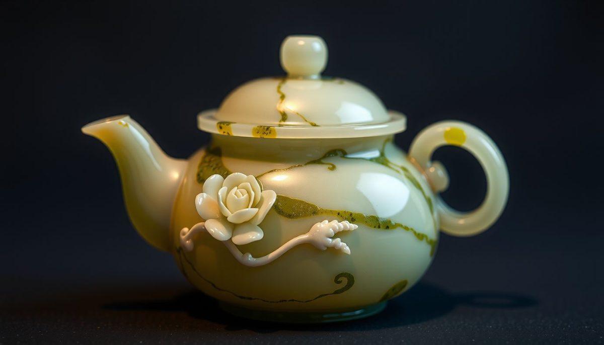 Корейский мастер работает с нефритом Корейский мастер работает с нефритом