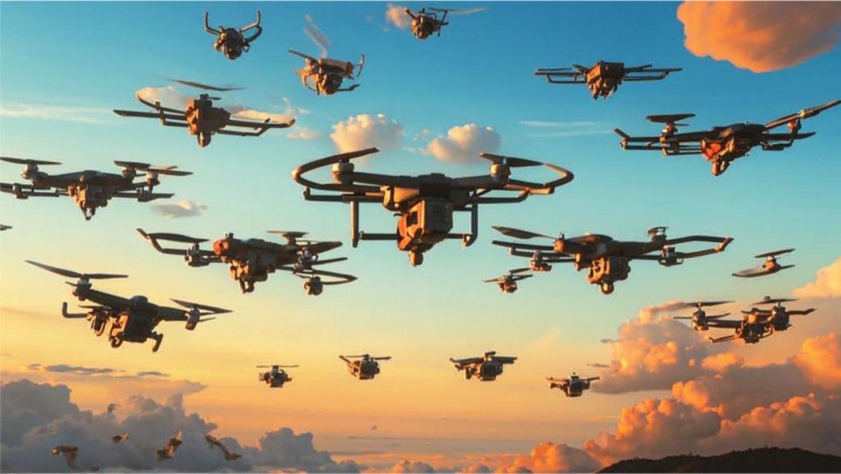 Шоу дронов в Китае