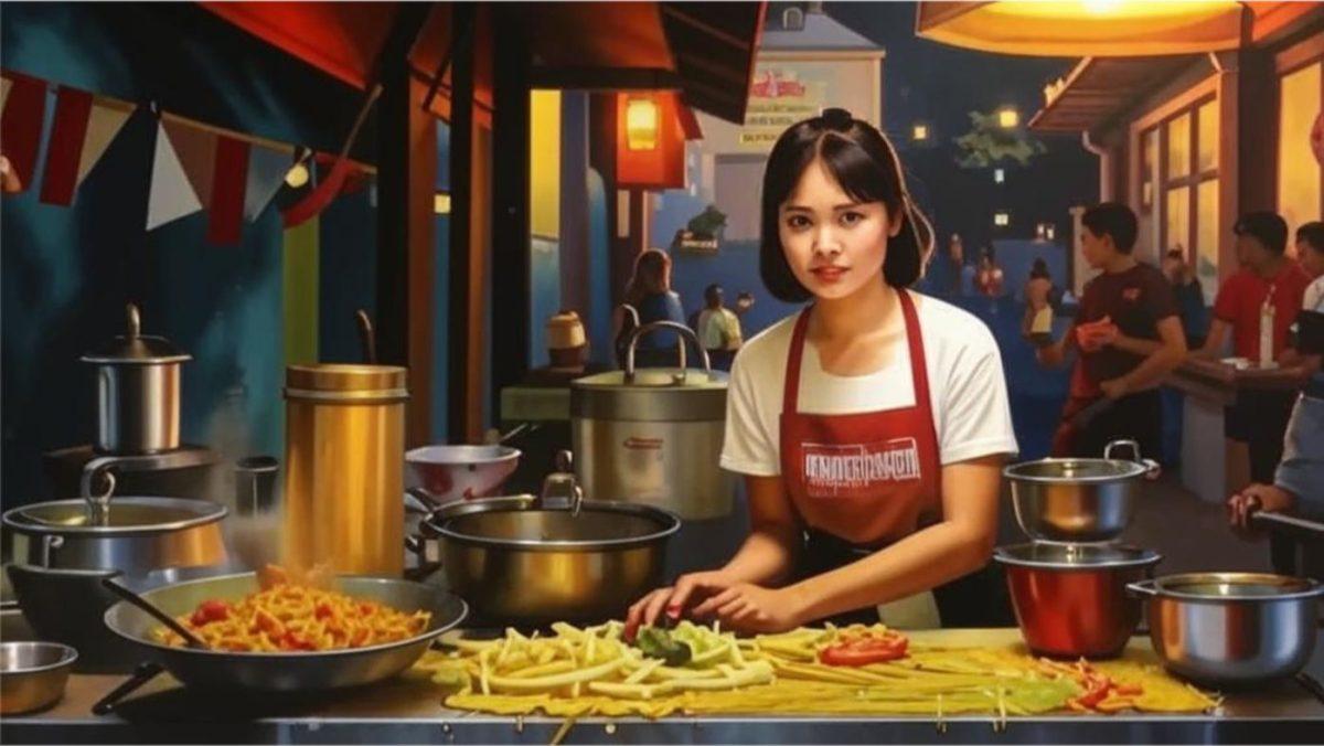 Тайки готовят еду